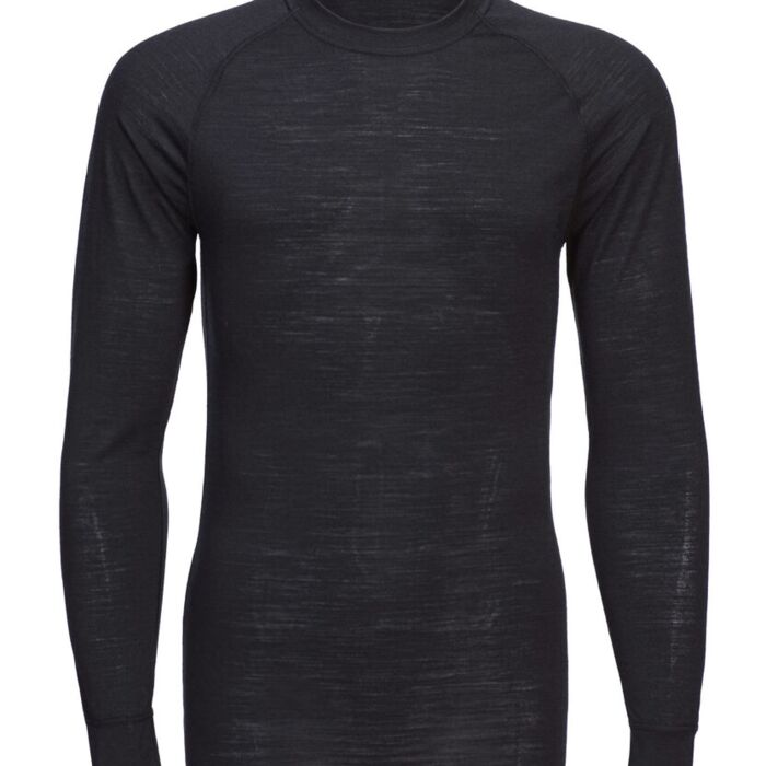 Merino wool crew neck long sleeve top Thumbnail