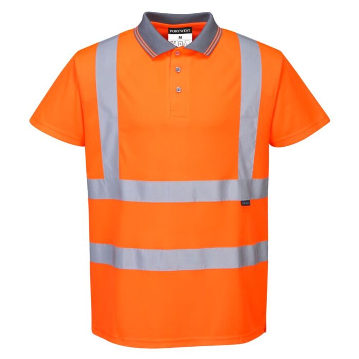 Portwest Hi-Vis Short Sleeves Polo Shirt RIS  Thumbnail