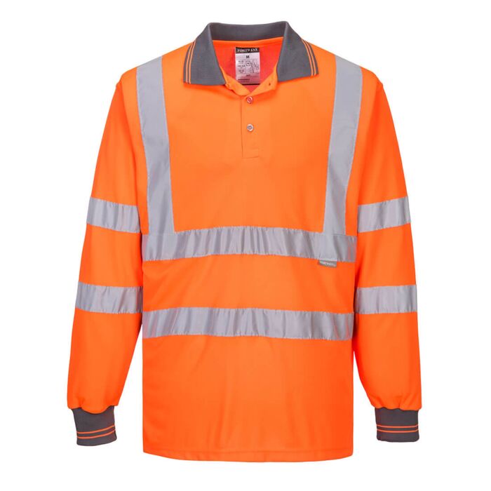 Portwest Hi-Vis Polo Shirt  Long Sleeves  Thumbnail