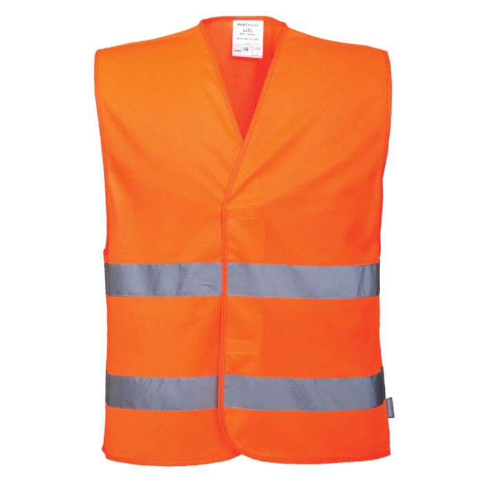 Portwest Hi-Vis 2 Band Vest Orange Thumbnail