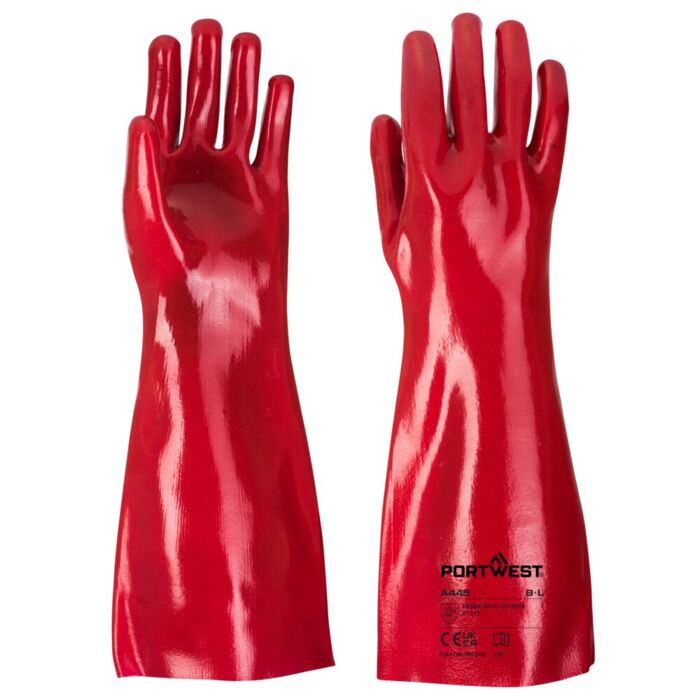 Portwest PVC Gauntlet  45cm Red Thumbnail