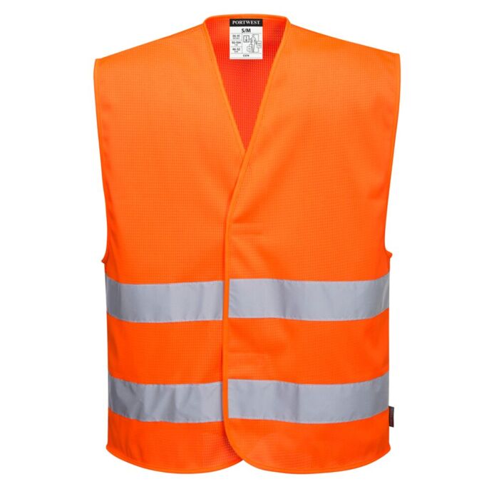 Portwest MeshAir Hi-Vis 2 Band Vest Orange Thumbnail