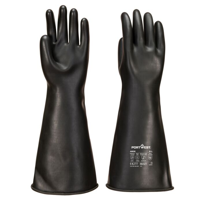 Portwest Heavy Latex Gauntlet  44cm Black Thumbnail