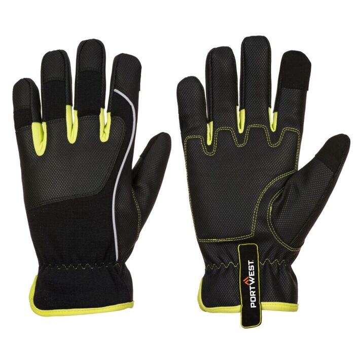 Portwest PW3 Tradesman Glove Black/Yellow Thumbnail