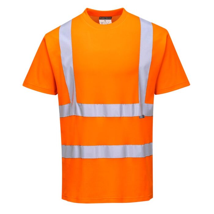 Portwest Cotton Comfort T-Shirt  Short Sleeves Orange Thumbnail