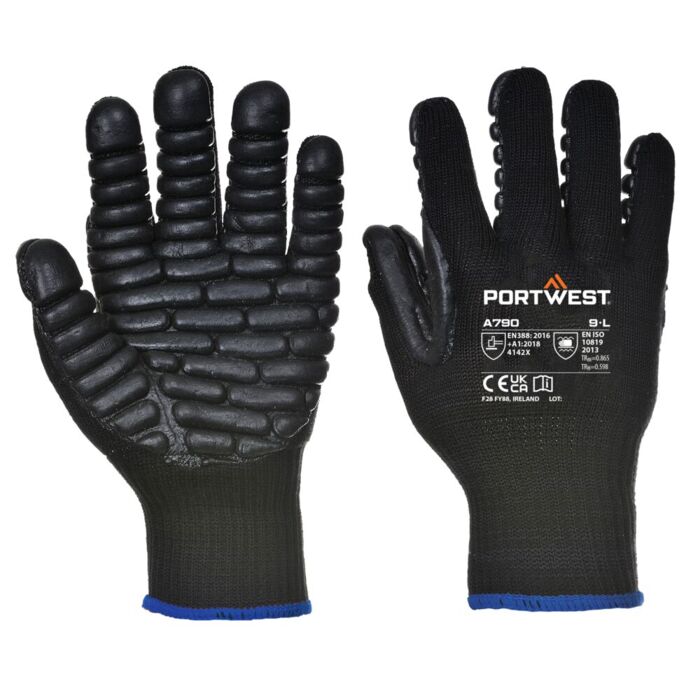 Portwest Anti-Vibration Glove Black Thumbnail