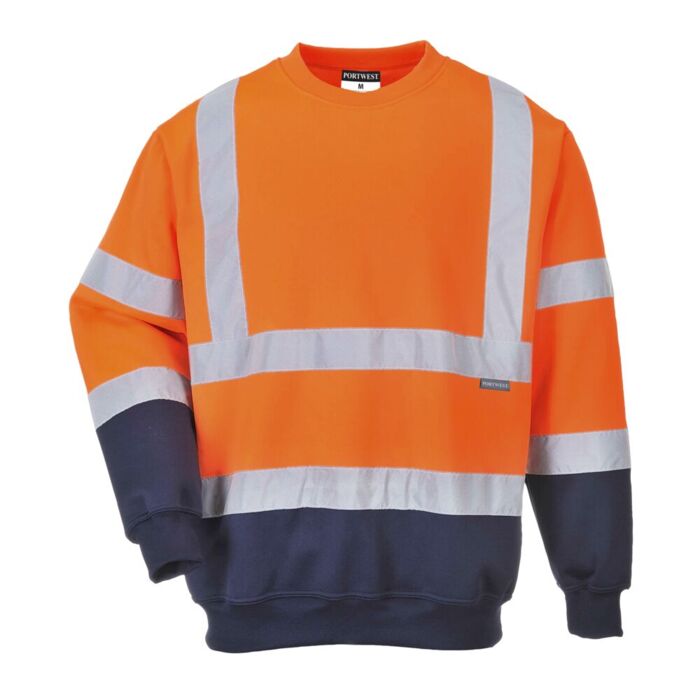 Portwest Hi-Vis 2-Tone Sweatshirt Orange Thumbnail