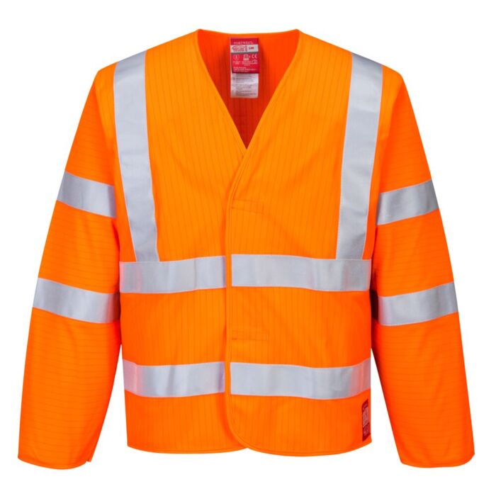 Portwest Flame ResistantHi-Vis Antistatic Jacket Orange Thumbnail