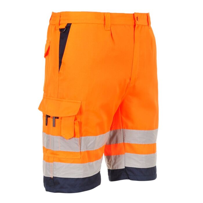 Portwest Hi-Vis Pollycotton Shorts Orange Thumbnail