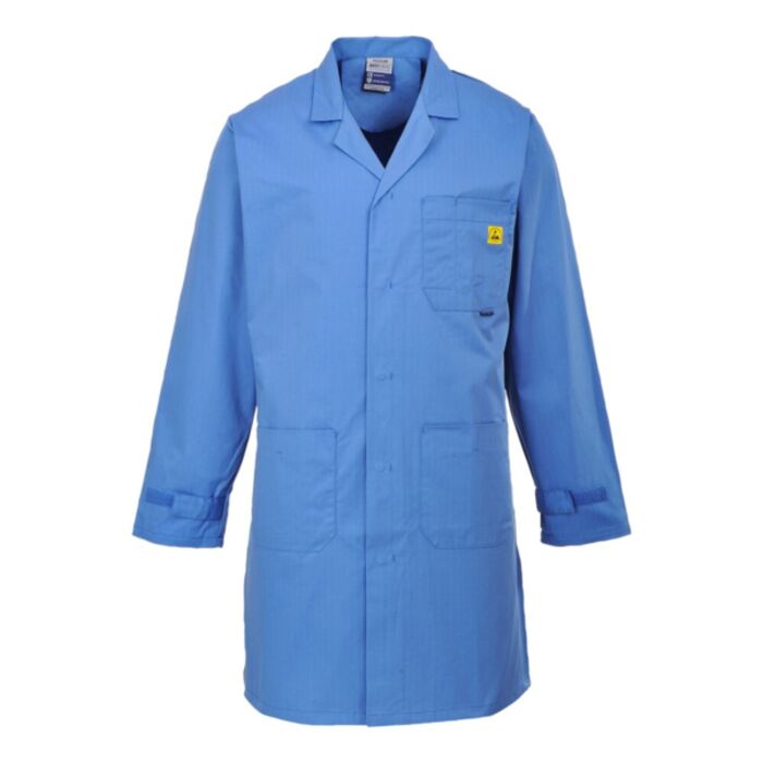 Portwest Anti Static Coat Hospital Blue Thumbnail