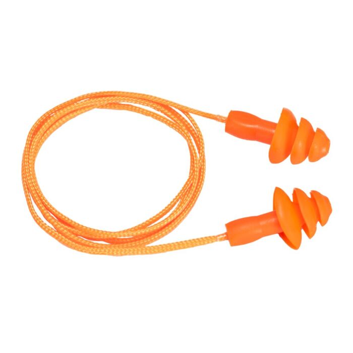 Portwest Reusable Corded Ear Plug (50) Orange Thumbnail