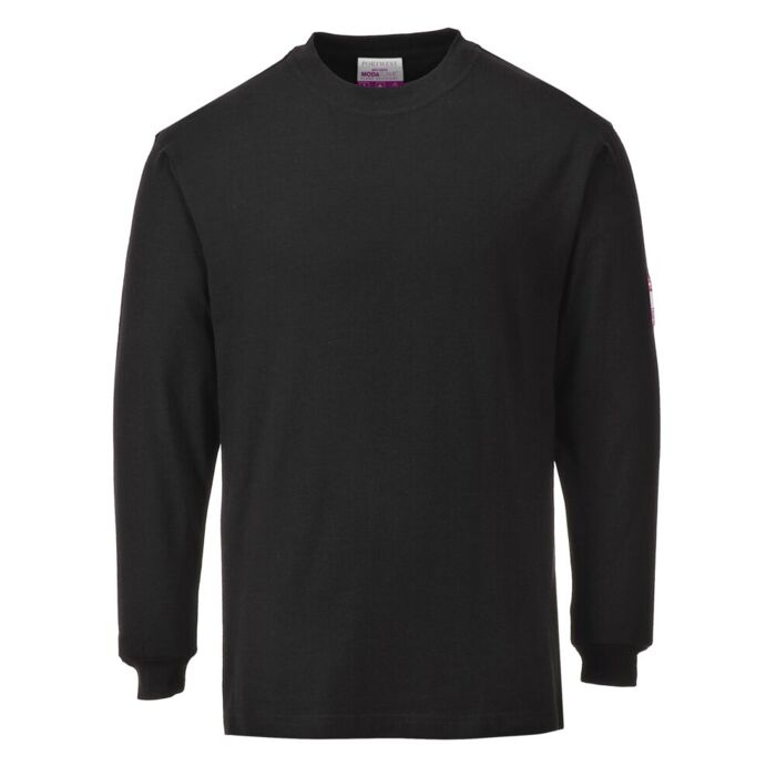 Portwest Flame ResistantAntistatic T-Shirt Black Thumbnail