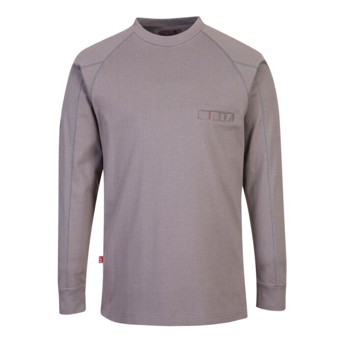 Portwest FR Anti-Static Crew Neck Grey Thumbnail