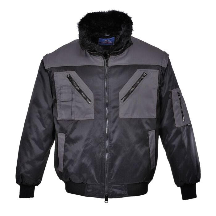 Portwest Pilot Jacket 2-Tone Black/Grey Thumbnail