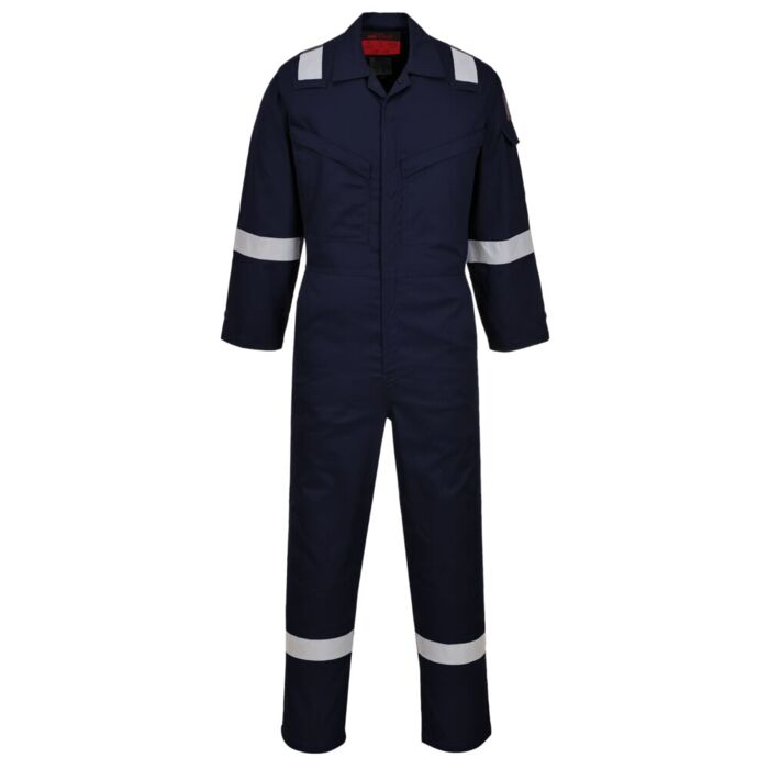 Portwest Araflame Silver Coverall Navy Thumbnail