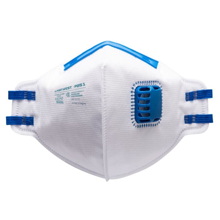 Portwest FFP2 Valved Fold Flat Respirator (Pk20) Thumbnail
