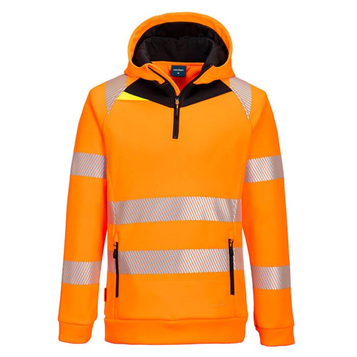 Portwest DX4 Hi-Vis 1/4 Zip Hoodie Thumbnail