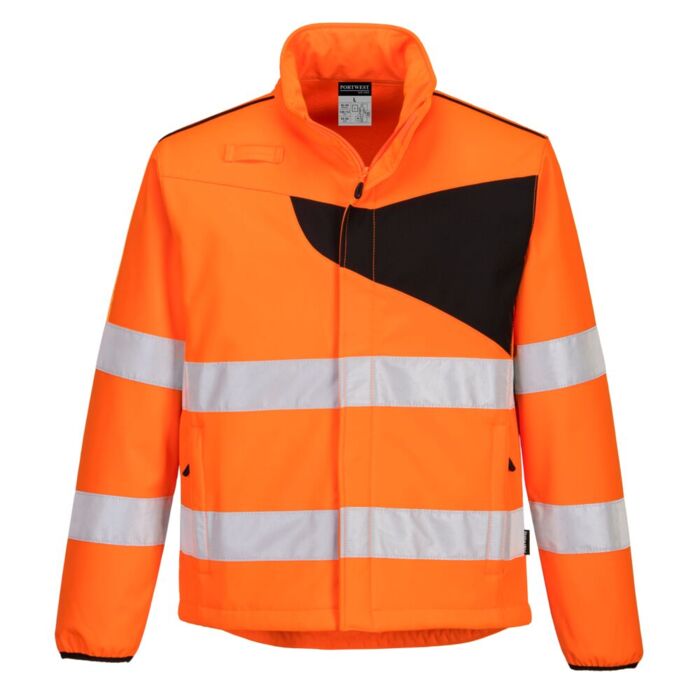 Portwest PW2 Hi-Vis Softshell (2L) Orange/Black Thumbnail