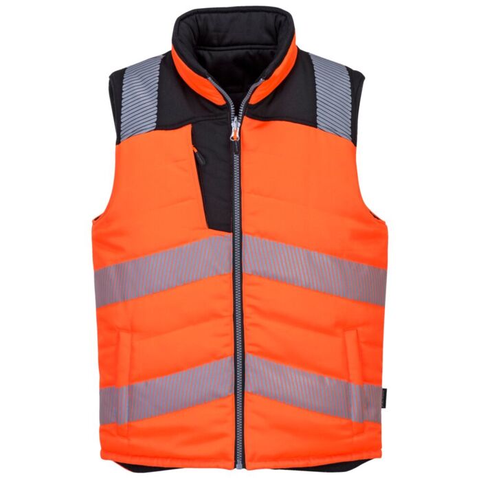 Portwest PW3 Hi-Vis Bodywarmer Orange/Black Thumbnail