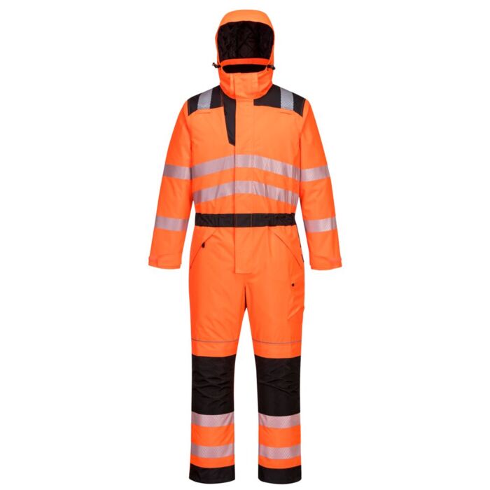 Portwest PW3 Hi-Vis Winter Coverall Orange/Black Thumbnail