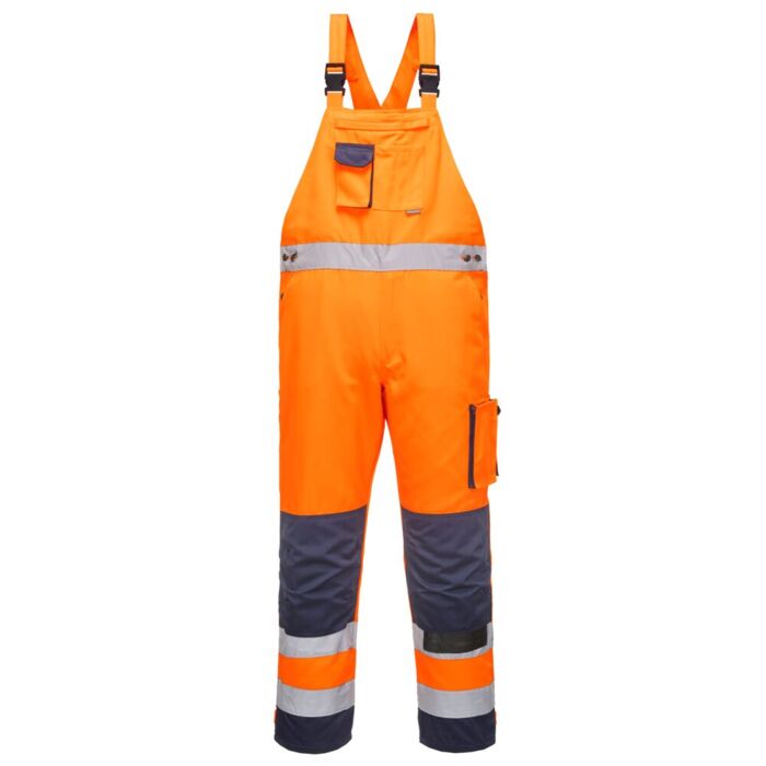 Portwest Dijon Hi-Vis Bib & Brace Orange Thumbnail