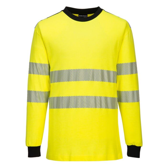 Portwest WX3 Flame Resistant Hi-Vis T-Shirt Yellow/Black Thumbnail